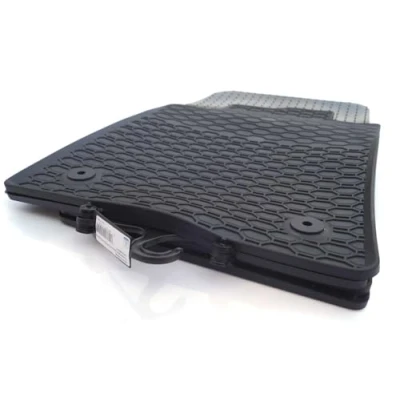 Afbeelding van rubberen vloermatten voor VW Up 4 delige set matten (wanddesign), originele bevestiging, geurloos, zwart