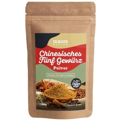 Afbeelding van Vijf Chinese specerijen in Monte Nativo poeder (250 g) zuivere en natuurlijke kruidenmix, ideaal voor de keuken, 5 gedroogde Aziatische keuken
