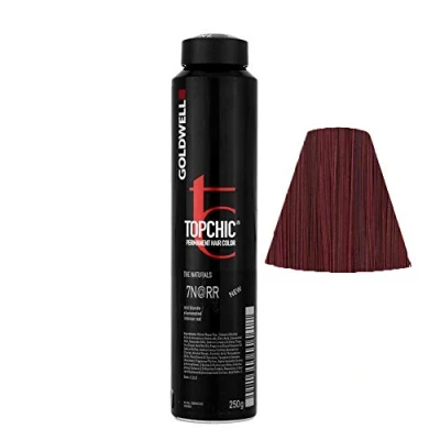 Afbeelding van Goldwell Topchic Hair Color bus 250 ml 7N@RR Intens Rood Middelblond