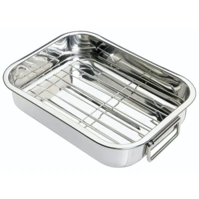 Afbeelding van KitchenCraft Braadslede met rooster 27 x 20 cm