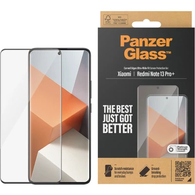 Afbeelding van PanzerGlass Screenprotector Geschikt voor Xiaomi Redmi Note 13 Pro Plus (5G) Ultra Wide Fit
