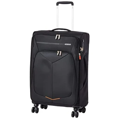 Afbeelding van American Tourister Summerfunk Spinner 67 Expandable black Zachte koffer