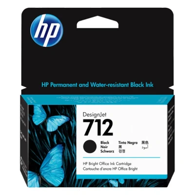 Image de Cartouche d&#039;encre DesignJet HP 712, noir, 38 ml
