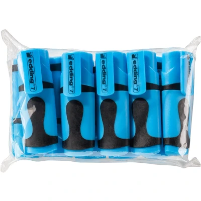Afbeelding van Edding 7 Mini Highlighter Polyzakken van 10 Neonblauw