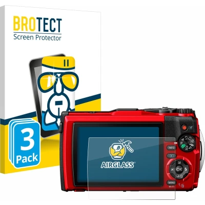 Afbeelding van BROTECT Screenprotector voor Olympus Tough TG 6 Folie Beschermfolie Beschermglas transparant (3 Stuks)