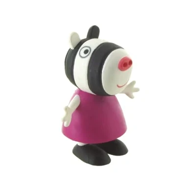 Afbeelding van Peppa Pig Zoë Zebra taart topper decoratie 6 cm.