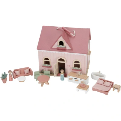 Afbeelding van Little Dutch Draagbaar Poppenhuis Hout FSC