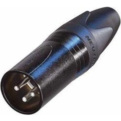 Afbeelding van NEUTRIK XLR KABELDEEL, 3 POLIG MANNELIJK, VERZILVERD, ZWART (NC3MXX BAG)