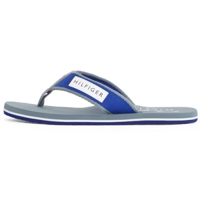 Afbeelding van Tommy Hilfiger Patch Beach Sandal Fm0fm04470 Teenslippers voor heren, Grijs overlock