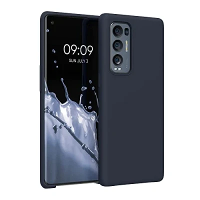 Afbeelding van kwmobile telefoonhoesje geschikt voor Oppo Find X3 Neo Hoesje met siliconen coating Smartphone case in bosbesblauw