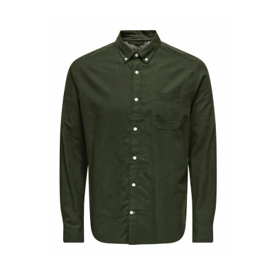 Afbeelding van Only &amp; Sons Normal Geschnitten Kragen Overhemd, Heren, Maat: Small, Rosin