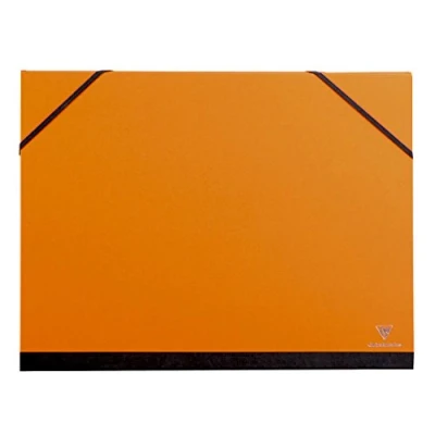 Image de Clairefontaine 44803C Un carton à dessin fermeture élastiques 28x38 cm, Orange