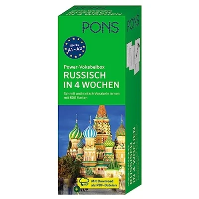 Afbeelding van PONS Power Vokabelbox Russisch in 4 Wochen