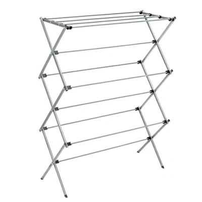 Afbeelding van Honey Can Do Droogrek, opvouwbaar, oversized, staallegering, zilver, 22,7 kg
