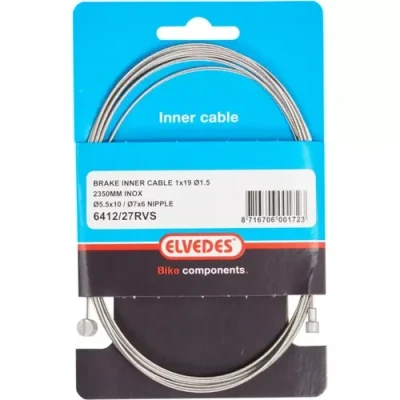 Afbeelding van Rem binnenkabel Elvedes 2350mm RVS ø1,5mm V nippel en T (op kaart)