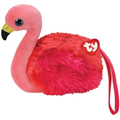 Afbeelding van Ty Beanie Boo Gilda Flamingo portemonnee Pluche 11.5 cm
