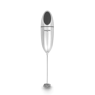 Afbeelding van Salter 546 SVXR Draagbare melkopschuimer dubbele spoelgarde, warm/koud melkschuim, plantaardig, milkshakes, lichte sauzen, elektrische garde met deksel, warme chocolademelk, koffie,