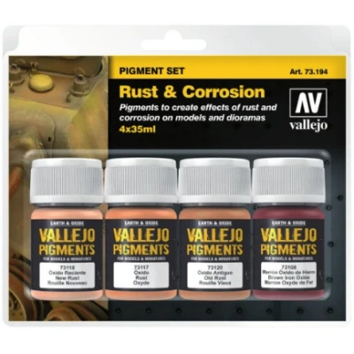 Afbeelding van Vallejo Pigment Set Rust &amp; Corrosion (4)