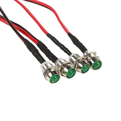 Afbeelding van Elerose 4 controlelampjes voor dashboard, LED paneel, 12 V, 8 mm, LED, auto&#039;s, boten, vrachtwagens, bestelwagens (groen)