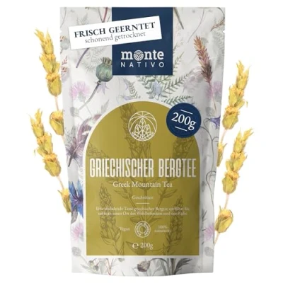 Afbeelding van Griekse Bergthee (200 g) Monte Nativo kruidenthee Dun gesneden, duurzaam Losse Sideritis Scardica Stimulerende en gezonde thee Versterking van het immuunsysteem