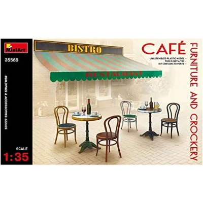 Afbeelding van Miniart Café Furniture &amp; Crockery (Min35569) modelbouwsets, hobbybouwspeelgoed voor kinderen, modelverf en accessoires