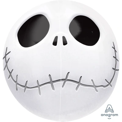 Afbeelding van Amscan Folieballon Orbz Jack Skellington Halloween Decoratie Versiering Ballonnen