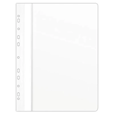 Afbeelding van DONAU 1704001PL 09 10 stuks geperforeerde mappen, kunststof, A4, van hard transparant pvc voor kantoor en school, Europese perforatie