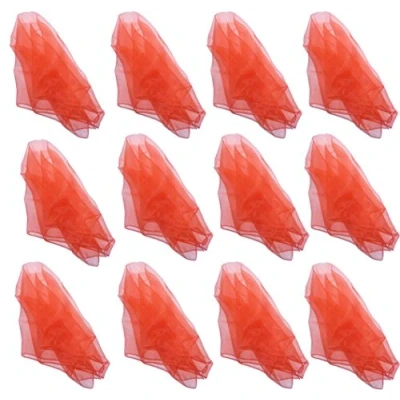 Afbeelding van Hoerev Merk jongleren en danssjaals pakket van 12 ca. 60 cm x cm, rood