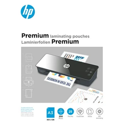 Afbeelding van HP 9128 Premium Lamineerfolies A3 Lamineerhoezen voor Warm Lamineren Glanzend 250 Micron 25 Stuks