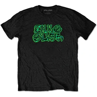 Afbeelding van Billie Eilish Neon Logo Heren T shirt M Zwart