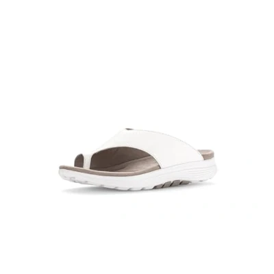 Afbeelding van Gabor Teensandalen, Dames, Maat: 38.5, Weiss Leer