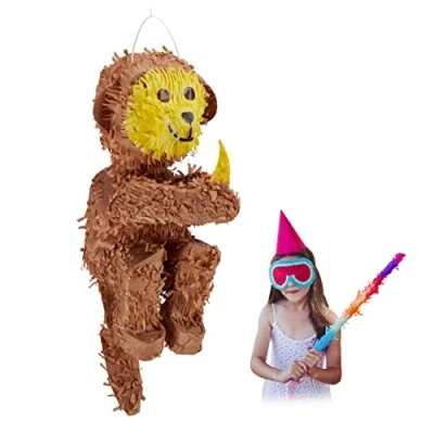 Afbeelding van Relaxdays pinata aap verjaardag apen kinderen ongevuld decoratie kind