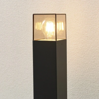 Afbeelding van Lucande Tuinpad verlichting 1licht aluminium, kunststof H: 70 cm E27 grafietgrijs