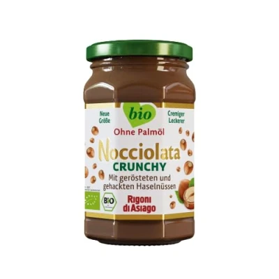 Afbeelding van Rigoni di Asiago Nocciolata Crunchy, 1 x 250 g, hazelnootcrème zonder palmolie, notennougatcrème heerlijke spread