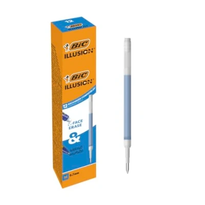 Afbeelding van Bic vulling voor gelroller Gel ocity illusion, doos van 12 stuks, blauw