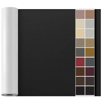 Afbeelding van OAZ reparatieset voor leer, glad, zwart, kunstleer, zelfklevend, 90 x 200 cm, zelfklevende patch autostoelen, meubels, bank, tassen