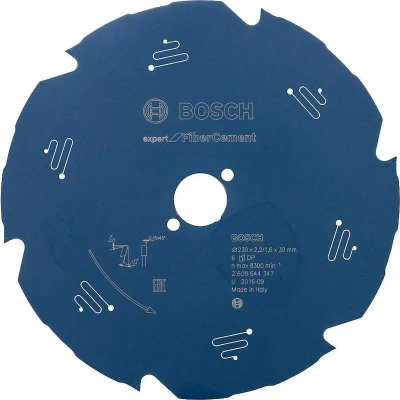 Image de BOSCH 2608644347 lame de scie circulaire Expert pour Fiber Cement, 230 x 30 2.2 mm, 6T