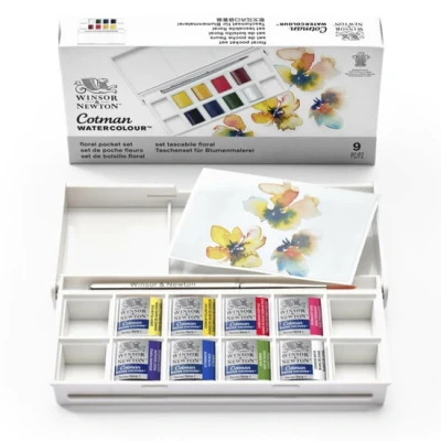 Afbeelding van WN010 Cotman Watercolour Floral Pocket Set