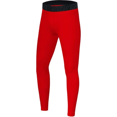 Afbeelding van PowerLayer Leggings met basislaag voor sport, compressiekousen heren, Rood