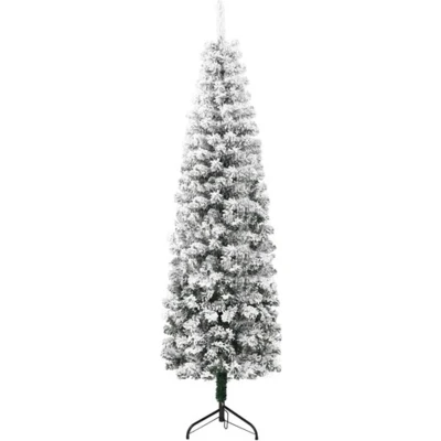 Afbeelding van Kunstkerstboom Half Met Sneeuw Smal 210 Cm
