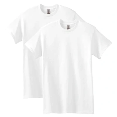 Afbeelding van Gildan T shirt van dik katoen voor volwassenen, stijl G5000, herenhemd (2 stuks), Wit stuks)
