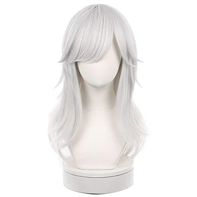 Afbeelding van HIROAKIYA Cyno pruik, Genshin Impact Cosplay pruik met pruikkap, lengte ca. 55 cm
