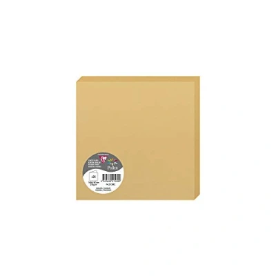 Image de Paquet de 25 cartes pliées Pollen 160x160mm Caramel 210g