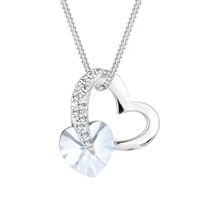 Afbeelding van Elli Halsketting Hart Glamoureus Swarovski® Kristallen 925 Zilver