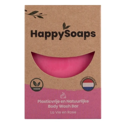Afbeelding van HappySoaps Rose Body Wash Bar 100GR