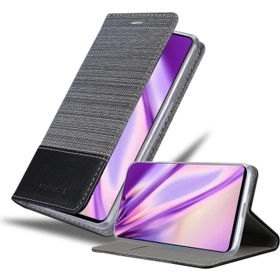 Afbeelding van Cadorabo Hoesje geschikt voor Samsung Galaxy M51 in GRIJS ZWART Beschermhoes met magnetische sluiting, standfunctie en kaartvakje Book Case Cover Etui