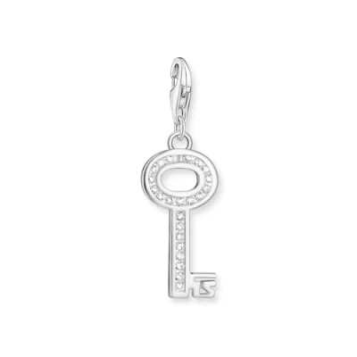 Afbeelding van Thomas Sabo bedel 0010 051 14 sleutel met zirkonia steentjes