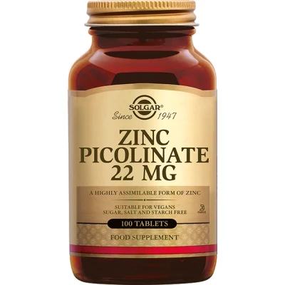 Afbeelding van Solgar Zinc Picolinate 22mg Tabs