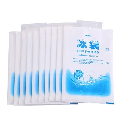 Afbeelding van 10 stuks herbruikbare ijszakken, gel, koelzakken, vriezer, gelverpakking voor plantaardige voeding, medische wijn, industrieel gebruik (200 ml)