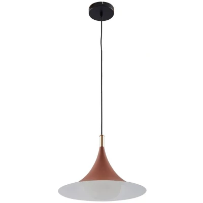 Afbeelding van Lindby hanglamp Jarl, bruin, metaal, Ø 35 cm, G9